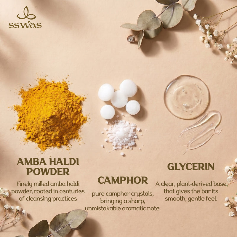 sswas Amba Haldi Handmade Camphor Soap
