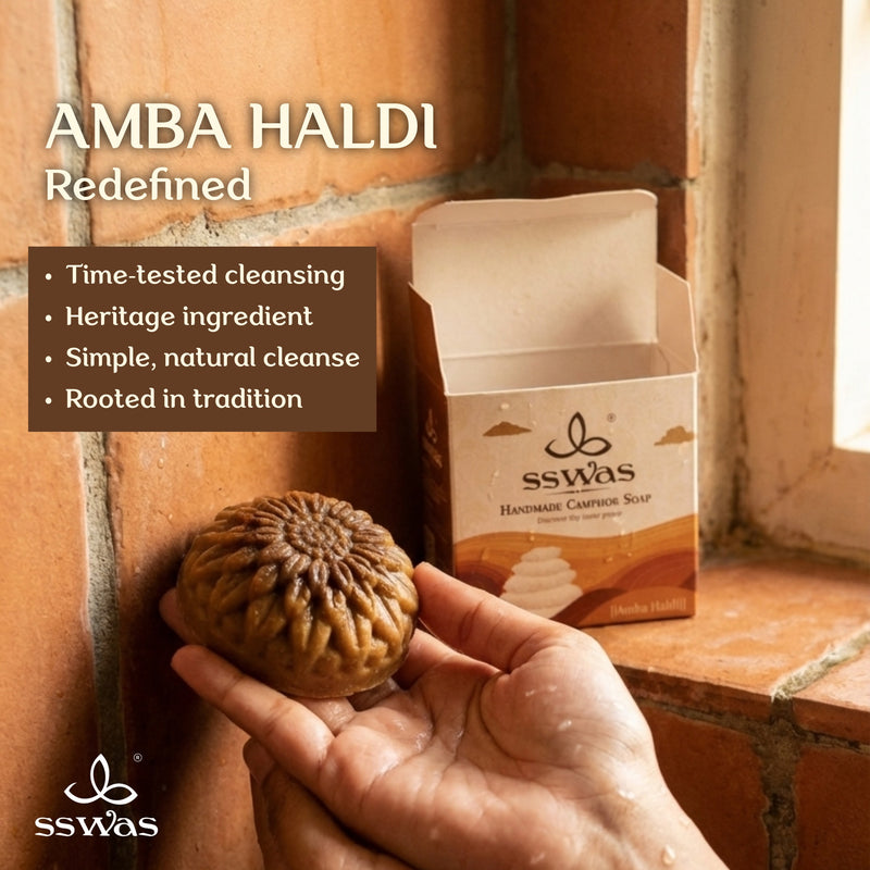 sswas Amba Haldi Handmade Camphor Soap