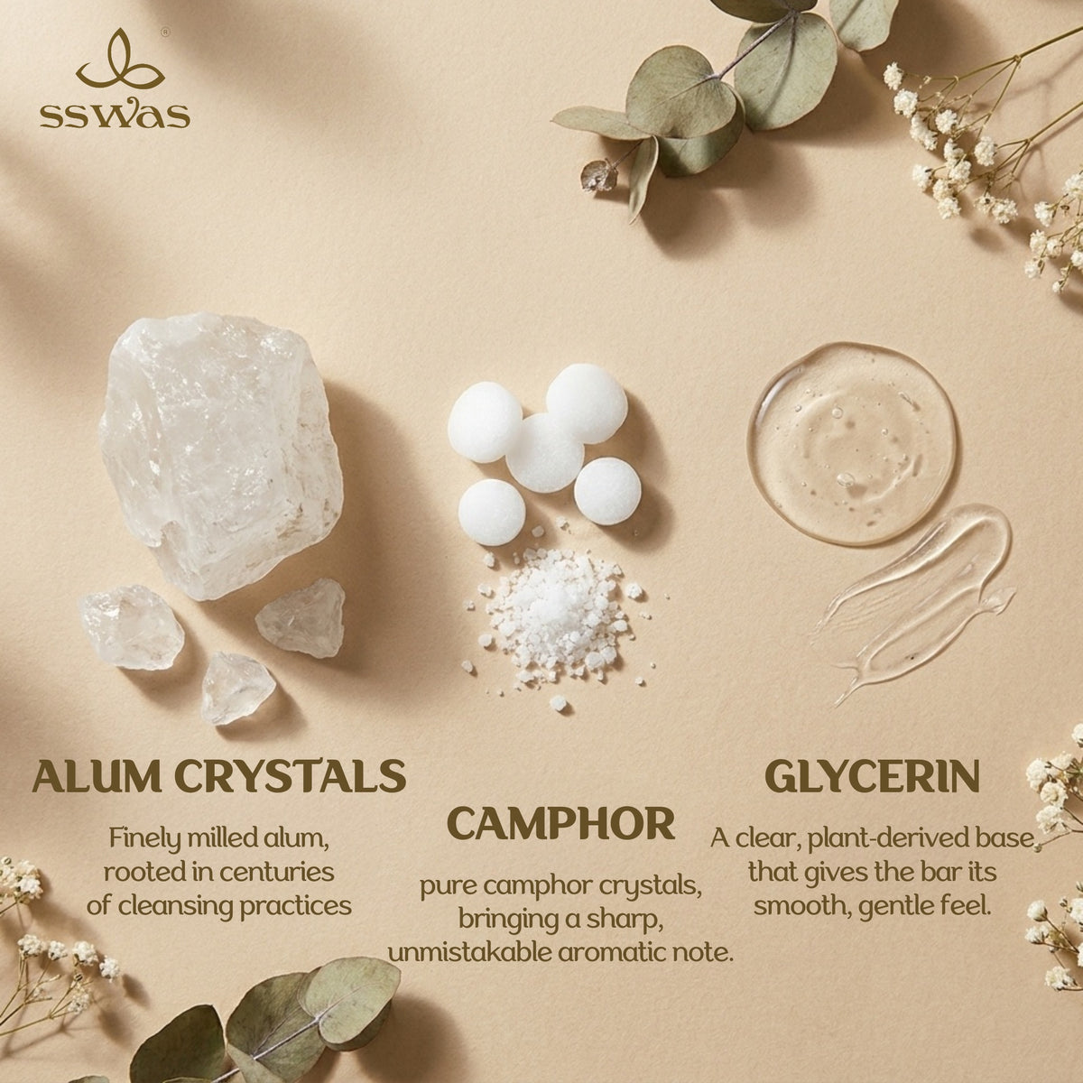 sswas Alum Handmade Camphor Soap
