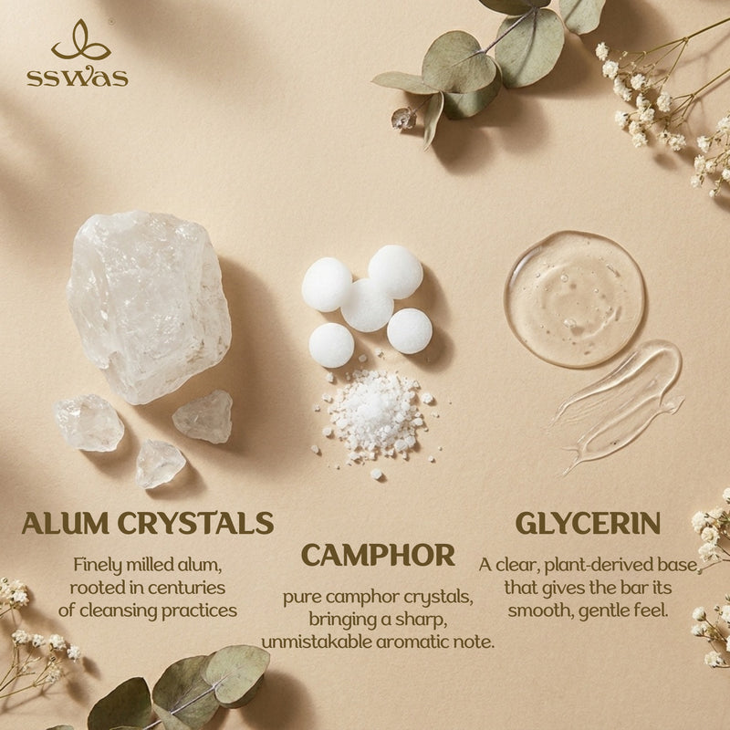 sswas Alum Handmade Camphor Soap