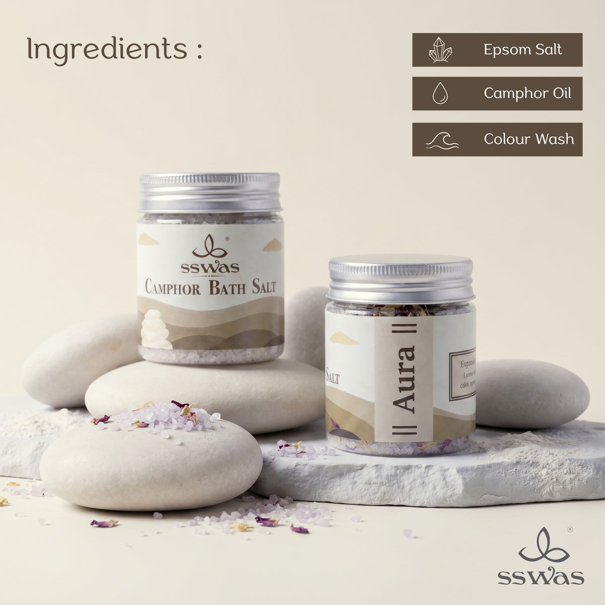sswas Aura Camphor Bath Salt