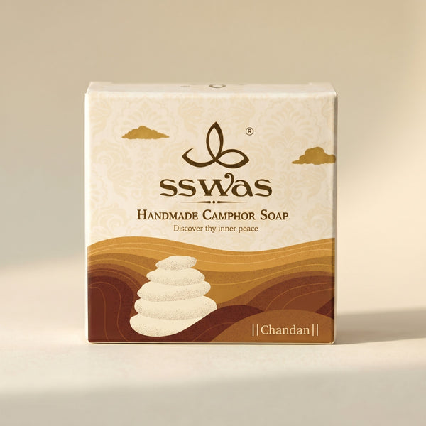 sswas Chandan  Handmade Camphor Soap (Sandalwood)