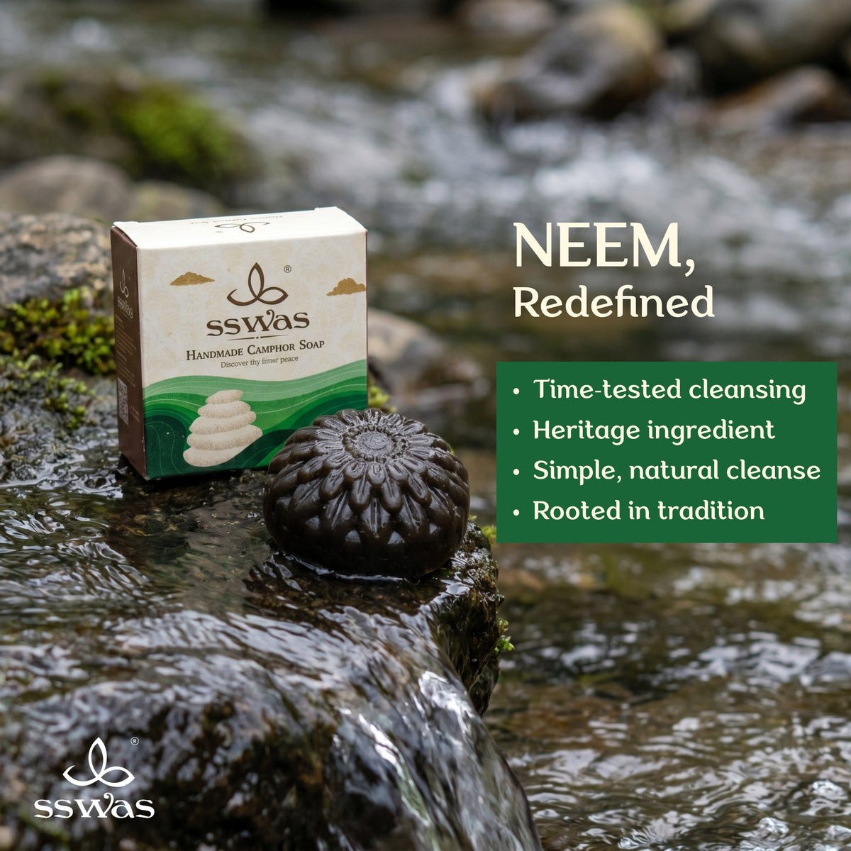 sswas Neem Handmade Camphor Soap