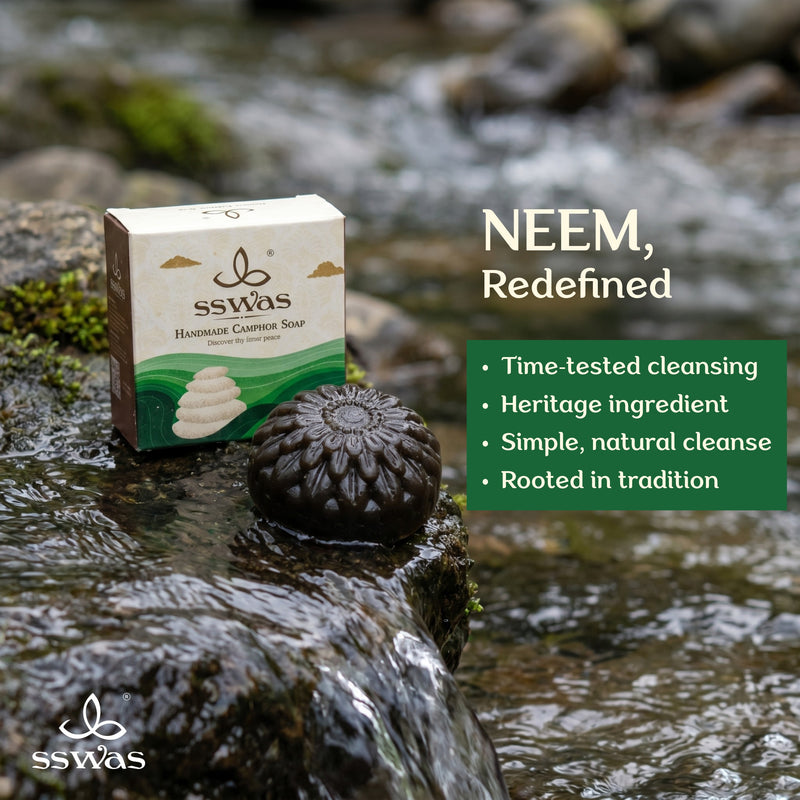 sswas Neem Handmade Camphor Soap