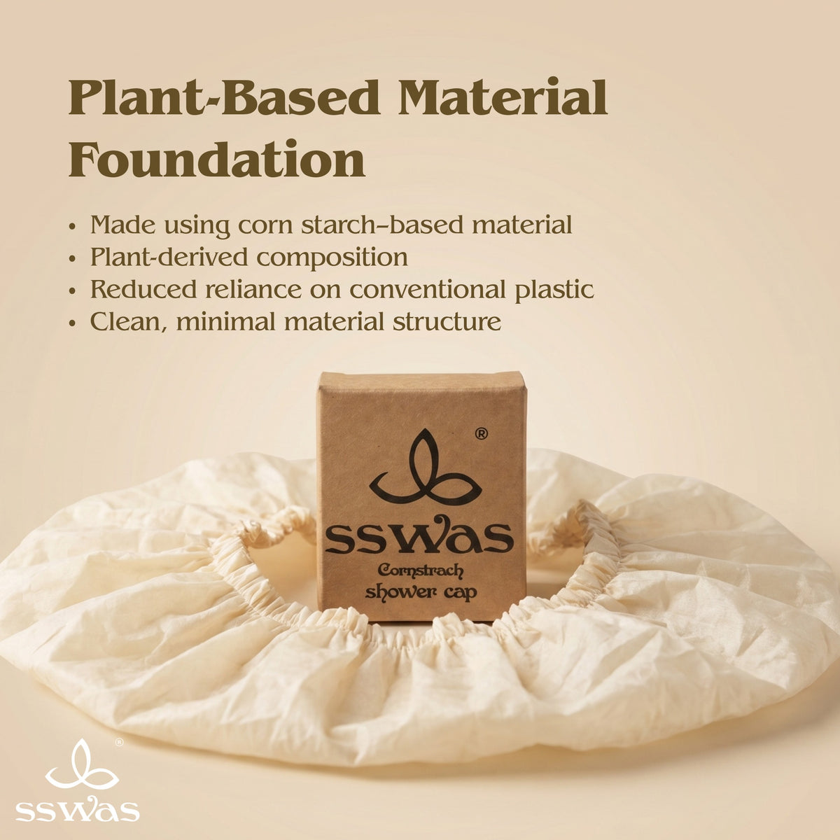 sswas Cornstarch Shower Cap