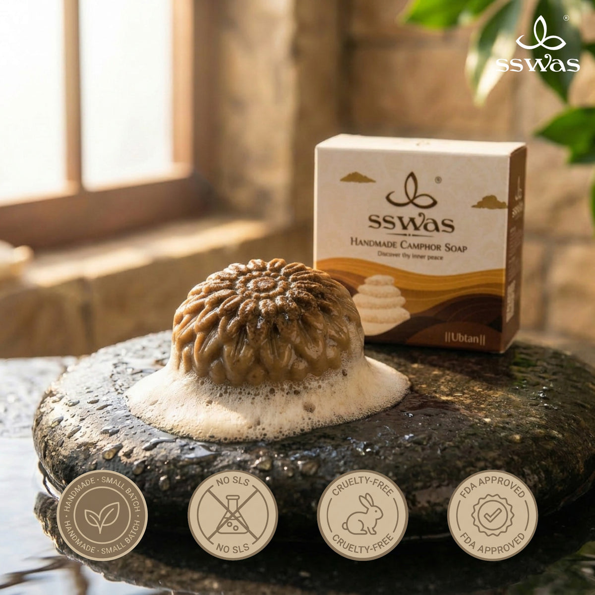 sswas Ubtan Handmade Camphor Soap