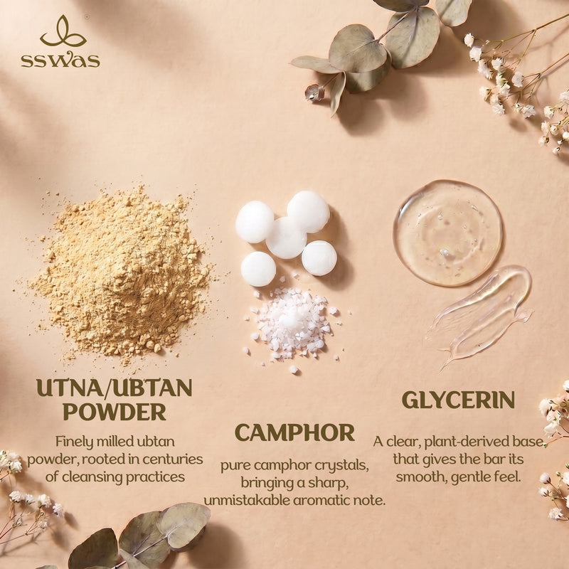 sswas Ubtan Handmade Camphor Soap