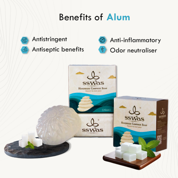 sswas Handmade Camphor Soap - Alum