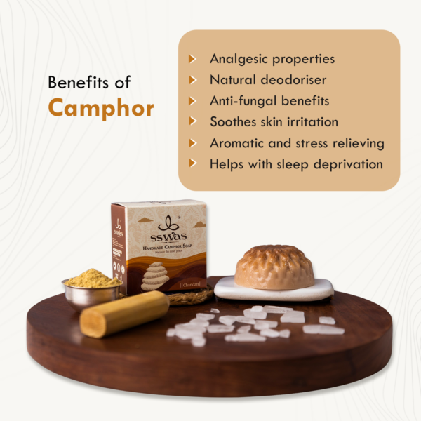 sswas Handmade Camphor Soap - Chandan