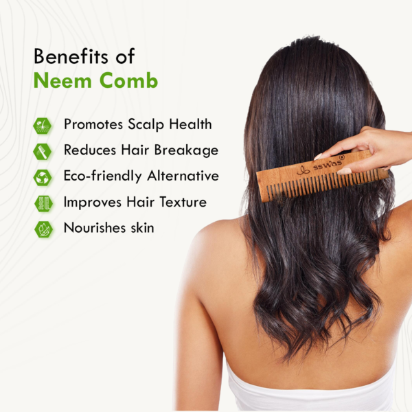 sswas Neem Wood Hair Comb