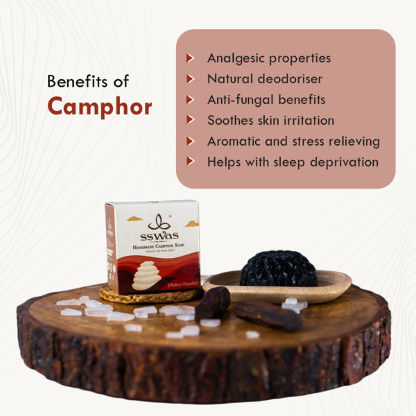 sswas Handmade Camphor Soap - Rakta Chandan